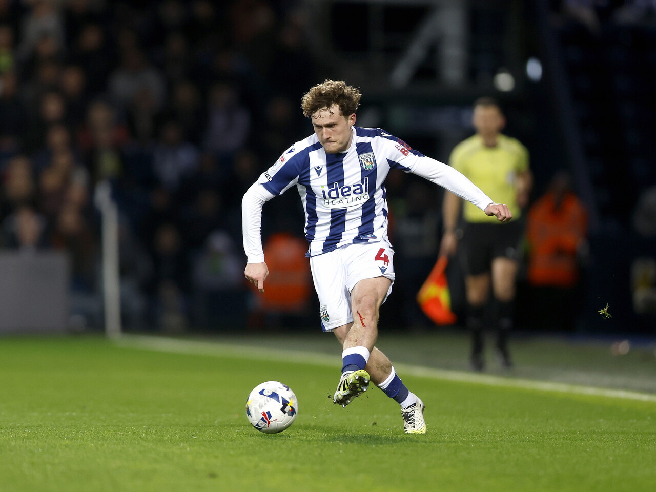 Callum Styles on the ball against Wrexham