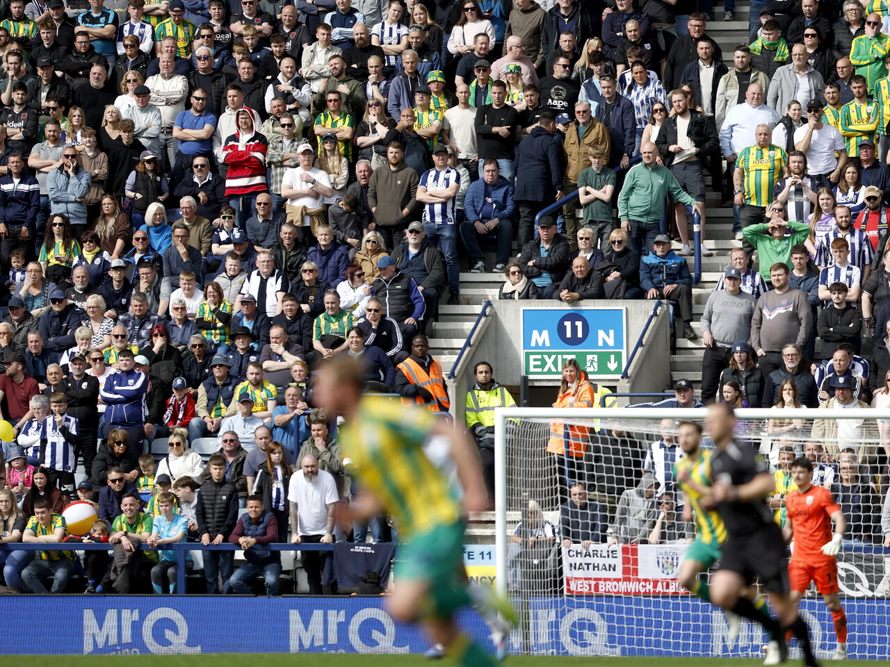 The Albion fans at Preston