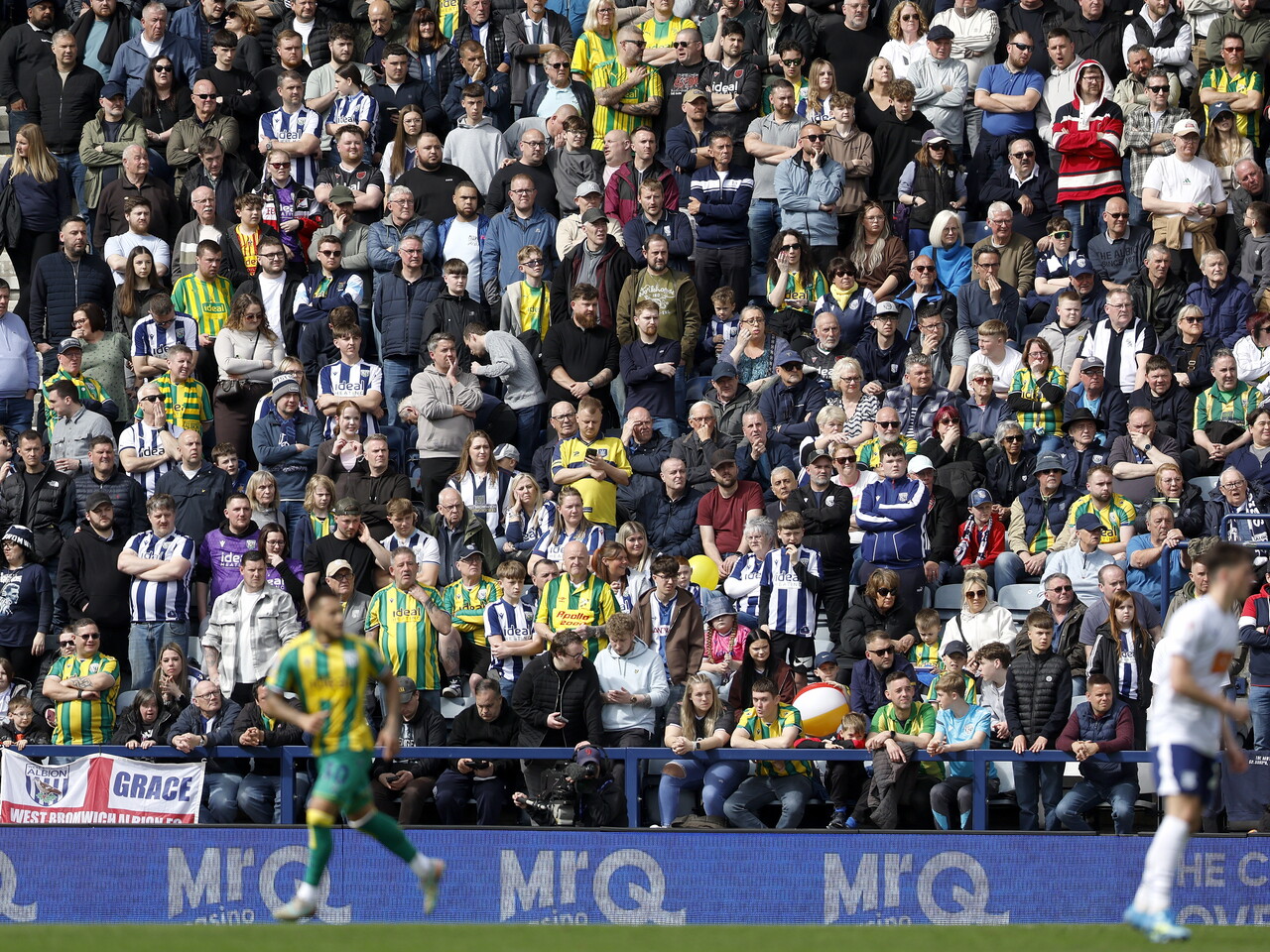 The Albion fans at Preston