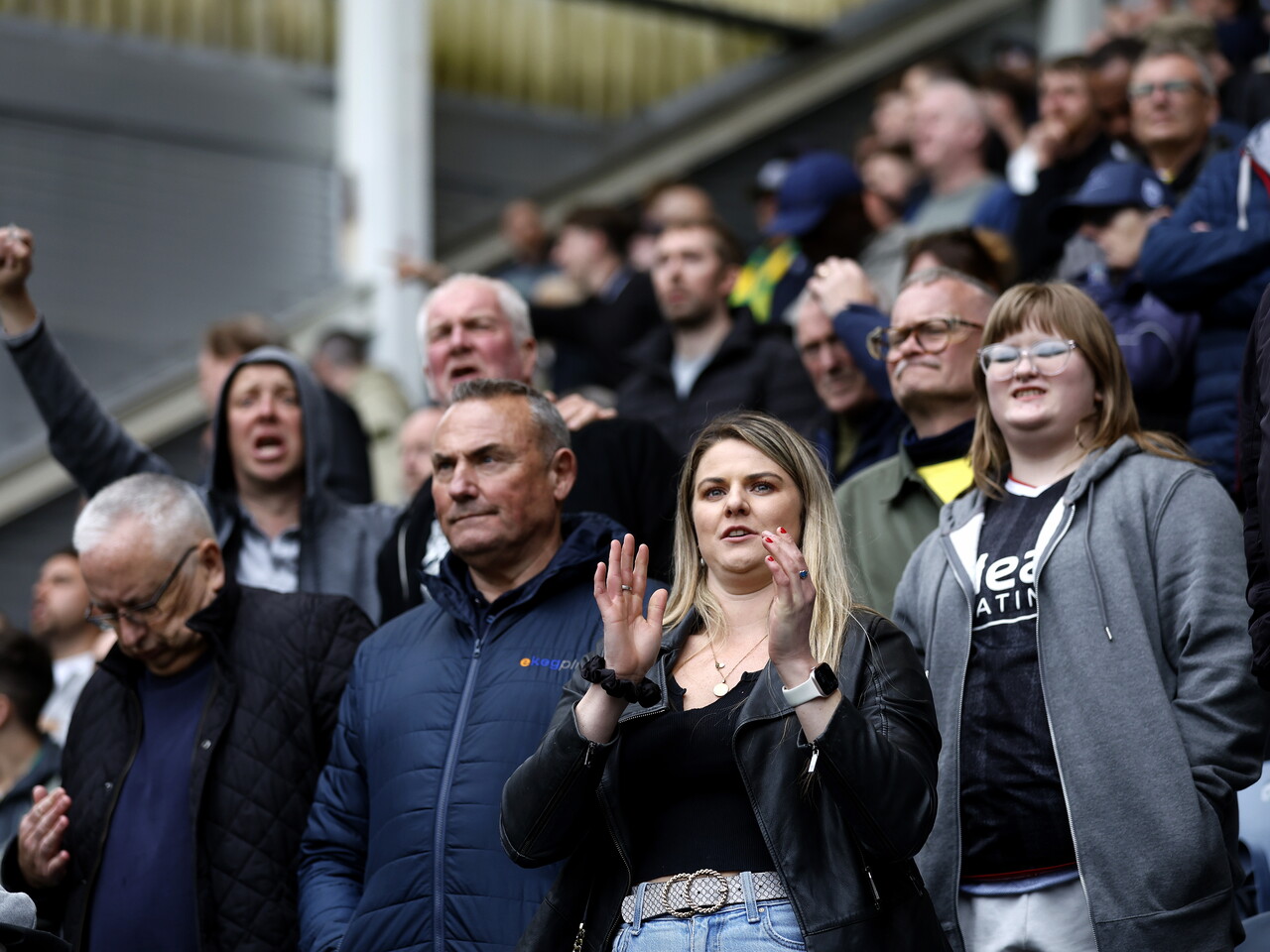 The Albion fans at Preston