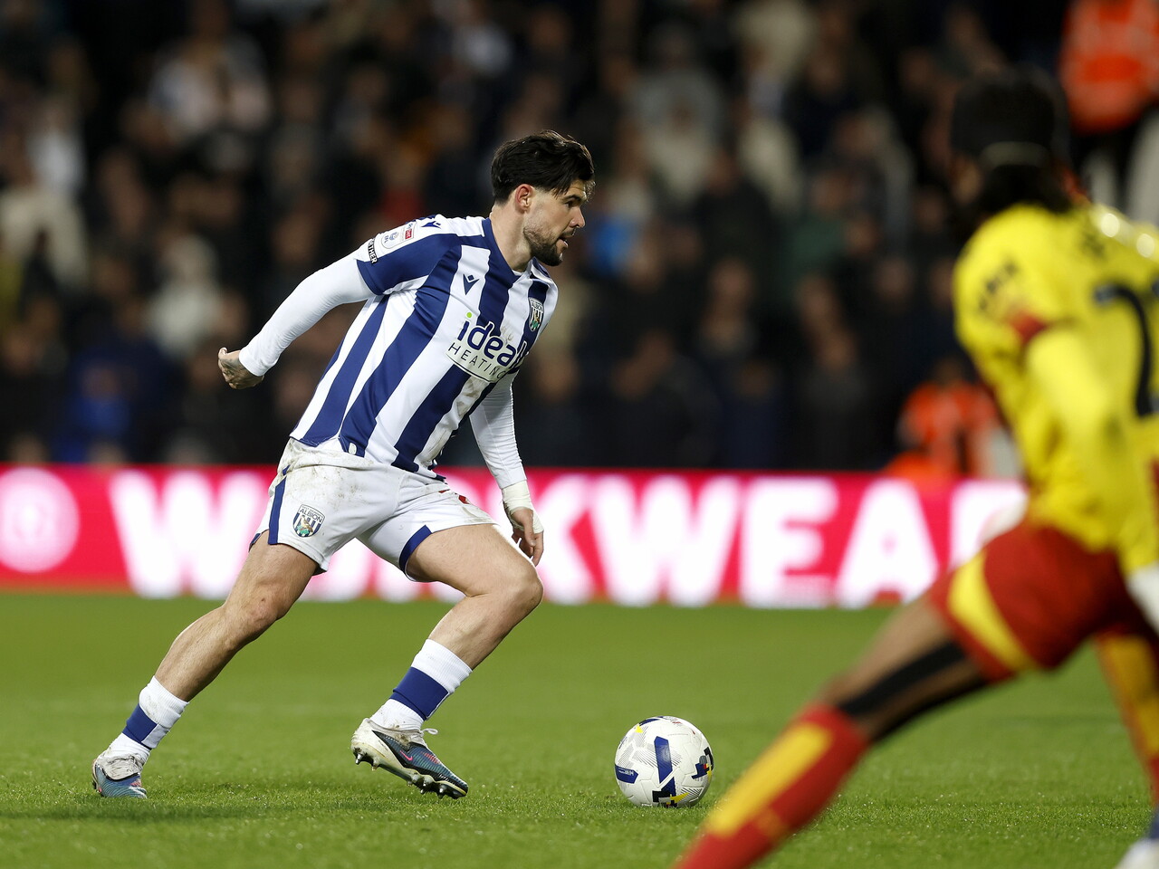 Alex Mowatt on the ball against Watford
