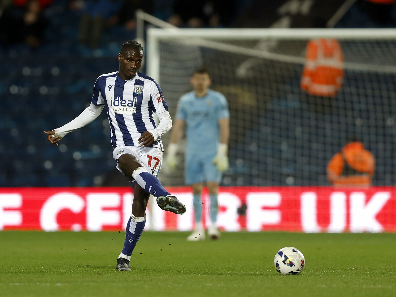 Ousmane Diakite passes the ball against Watford