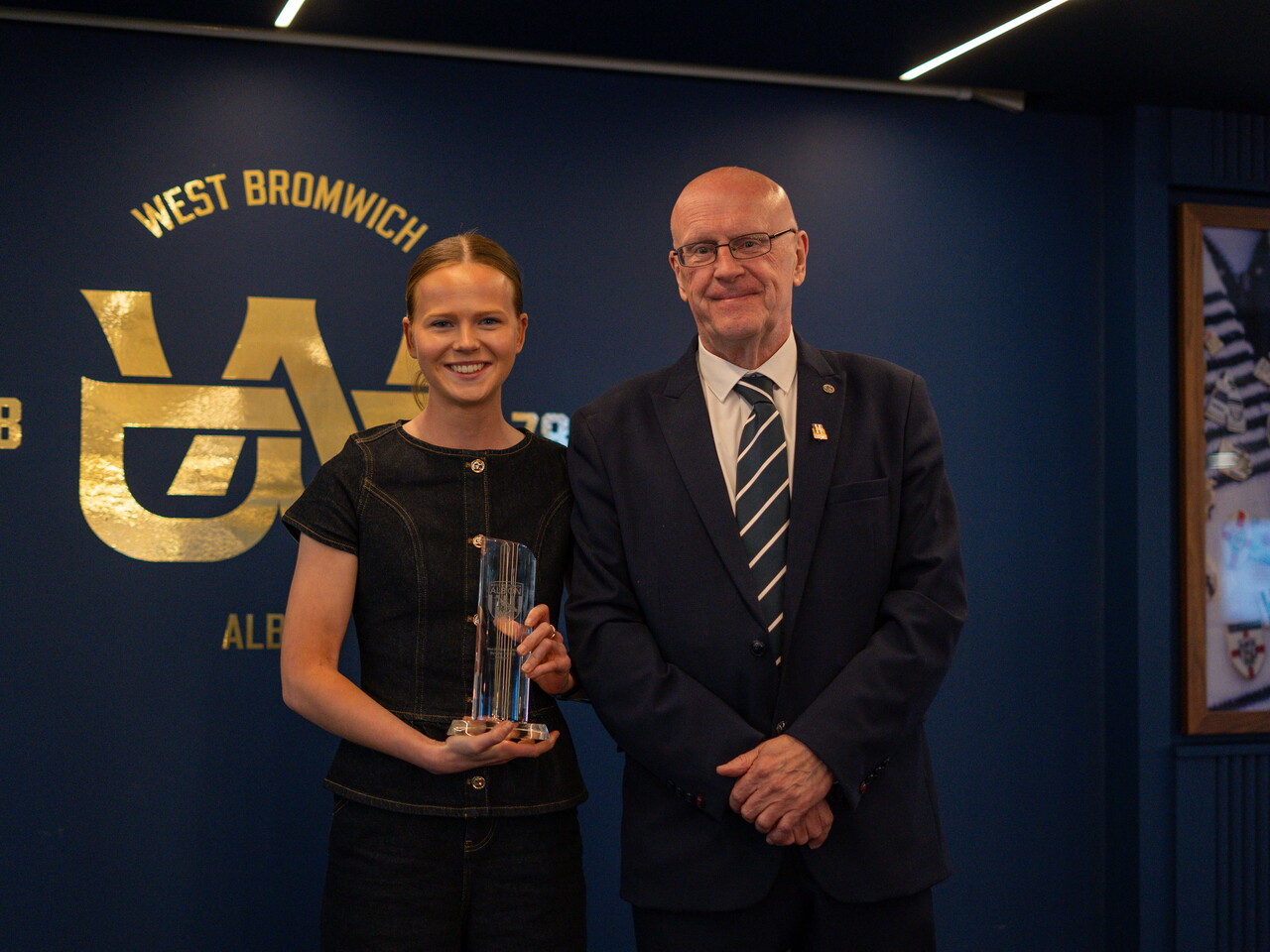 Phoebe Warner collecting the Top Scorer award.