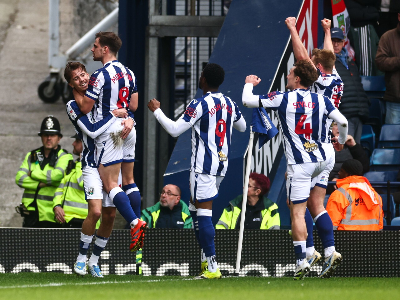 Isaac Price celebrates against Wrexham