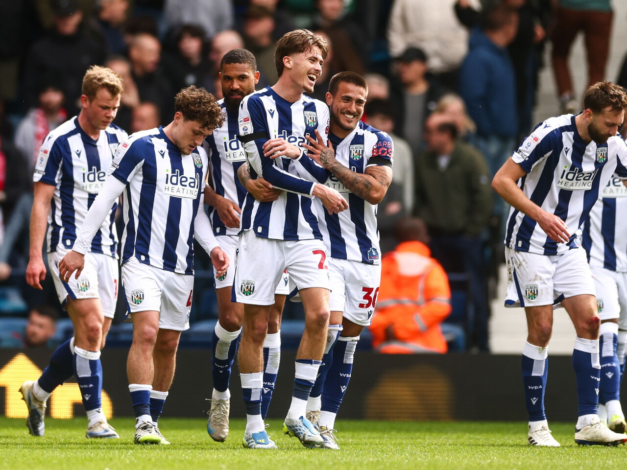 Isaac Price celebrates against Wrexham