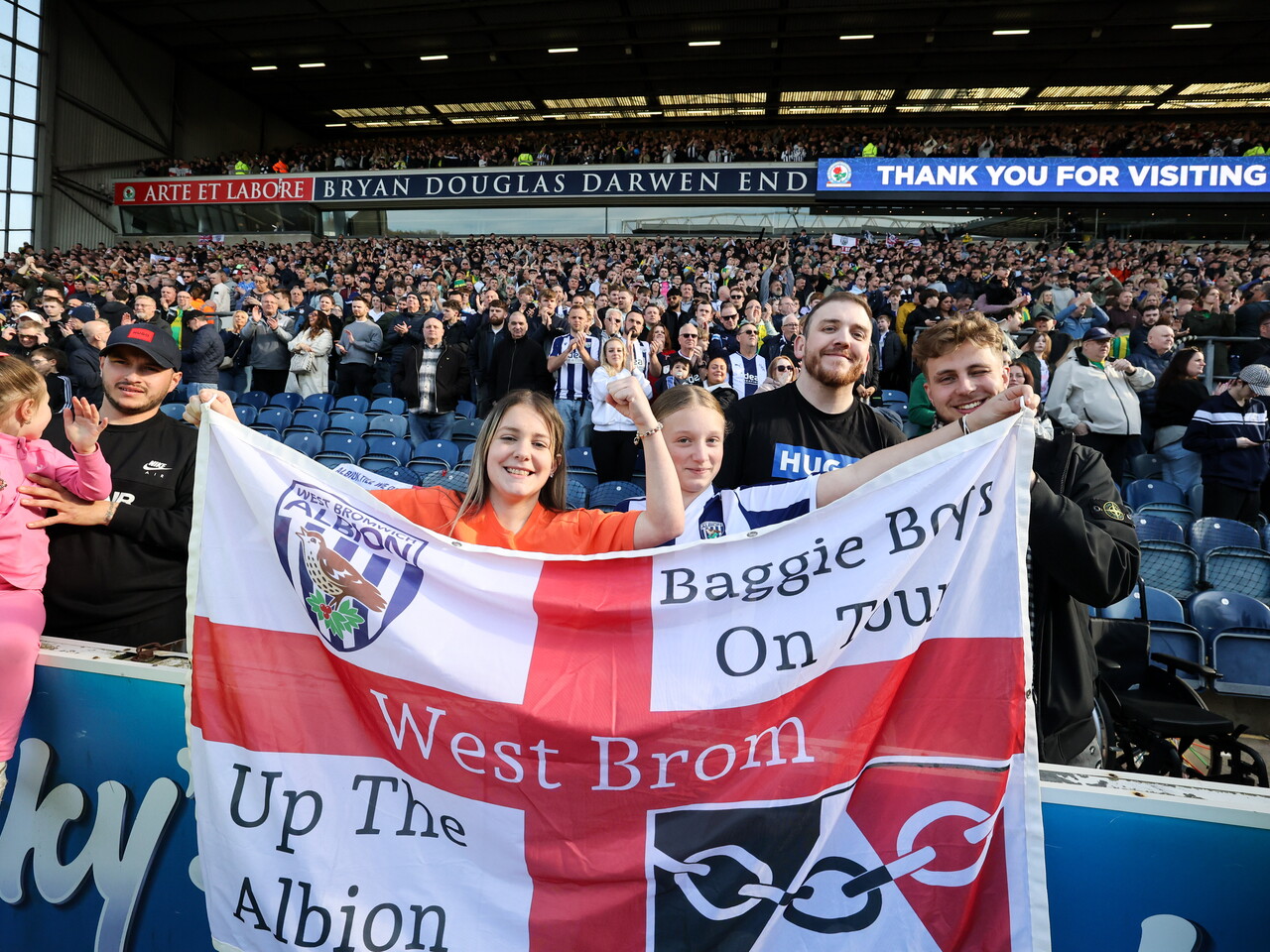 Albion fans at Blackburn