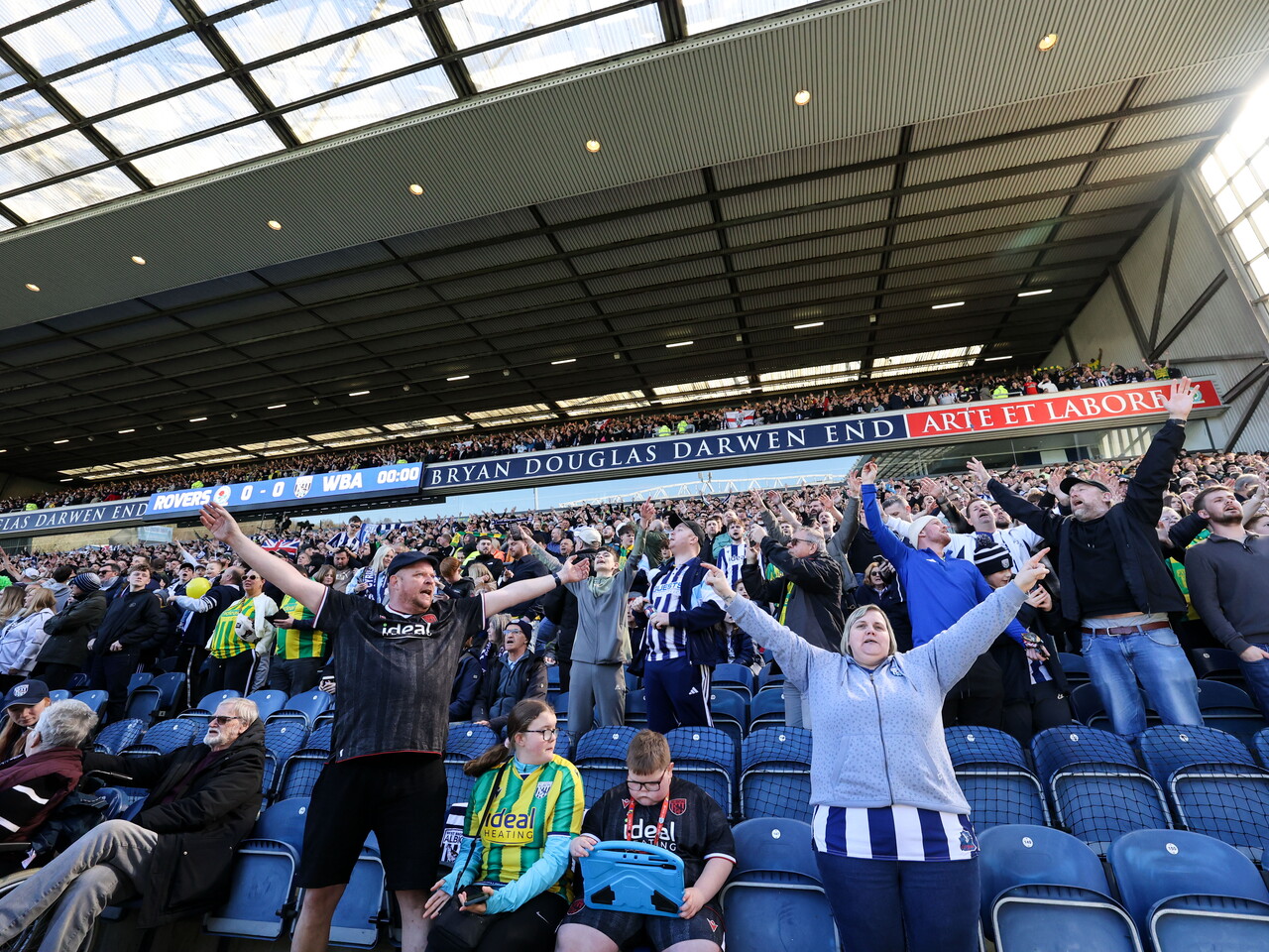 Albion fans at Blackburn