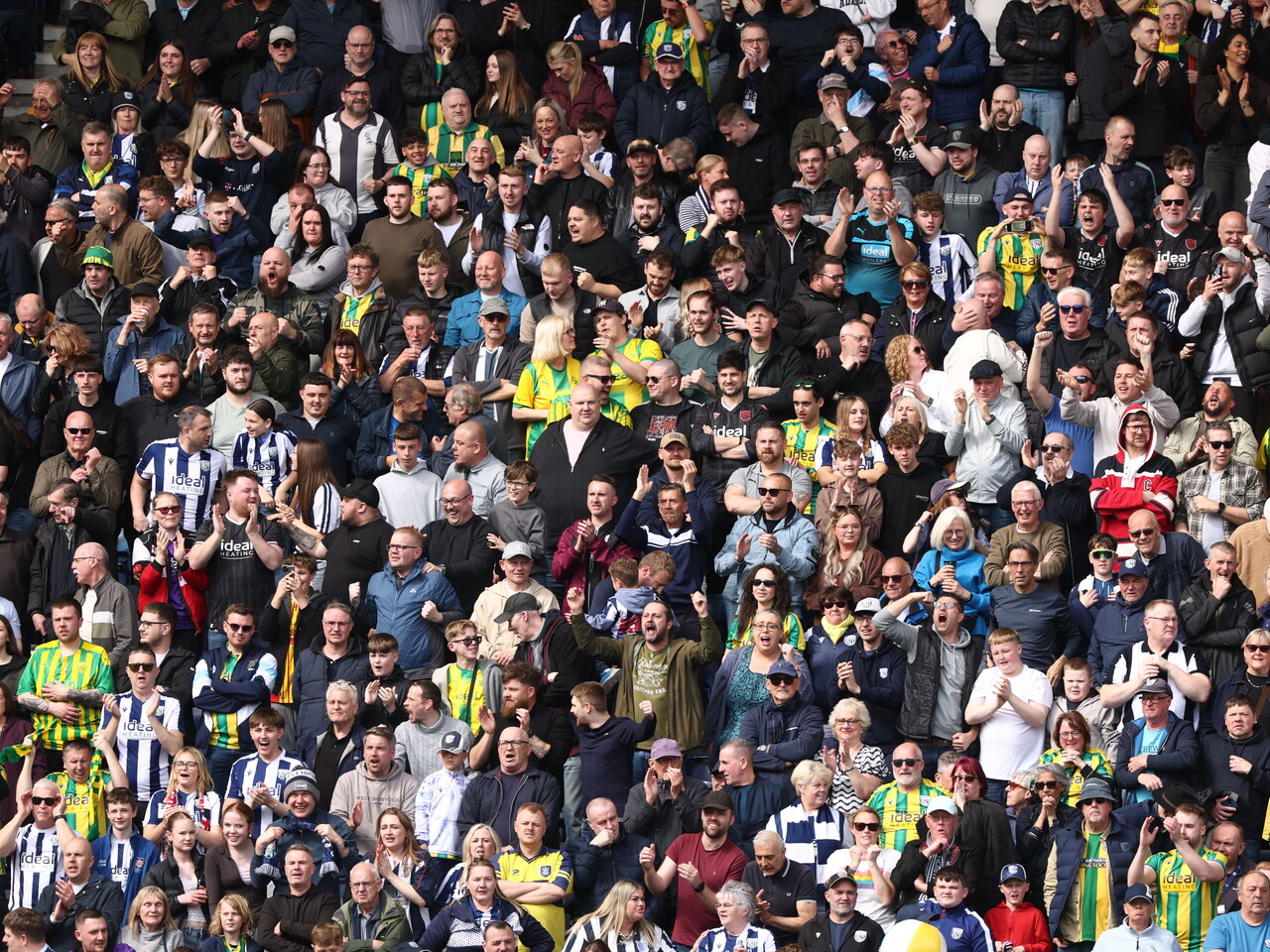 The Albion fans at Preston