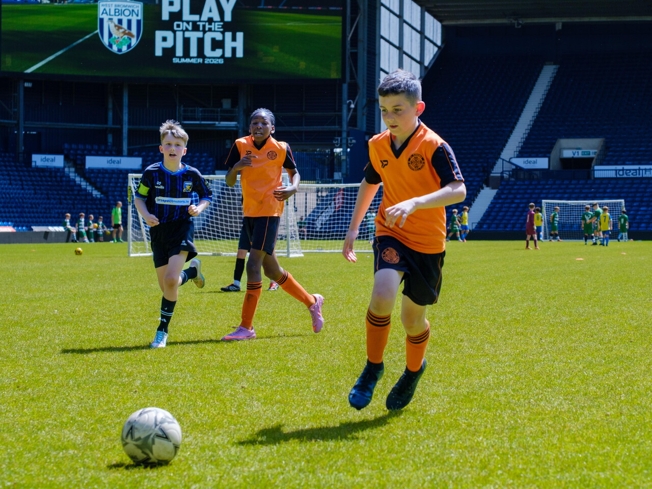 Player running on to the ball