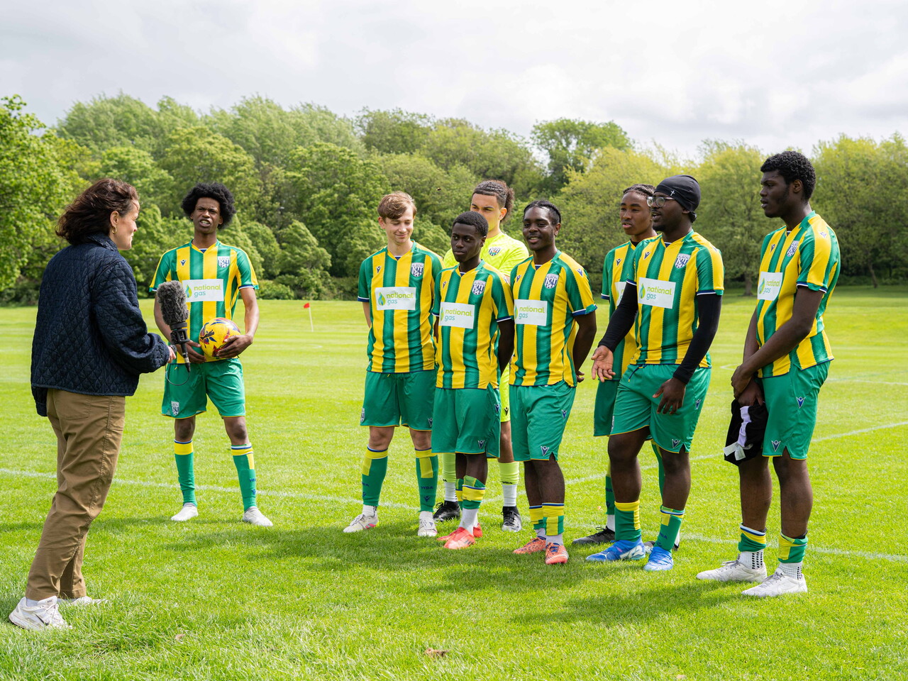 team being interviewed by Sky News 
