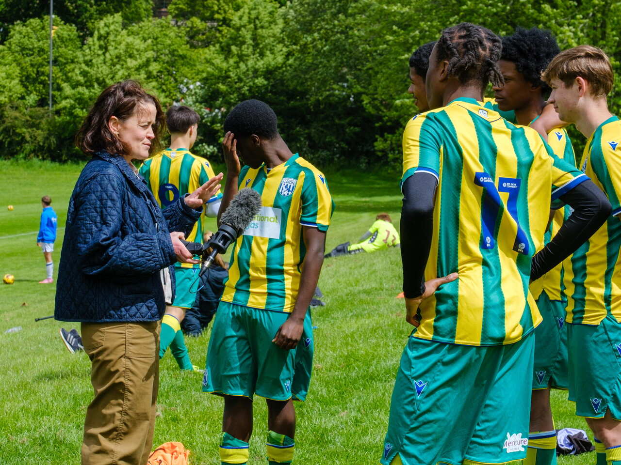 Team being interviewed by Sky News