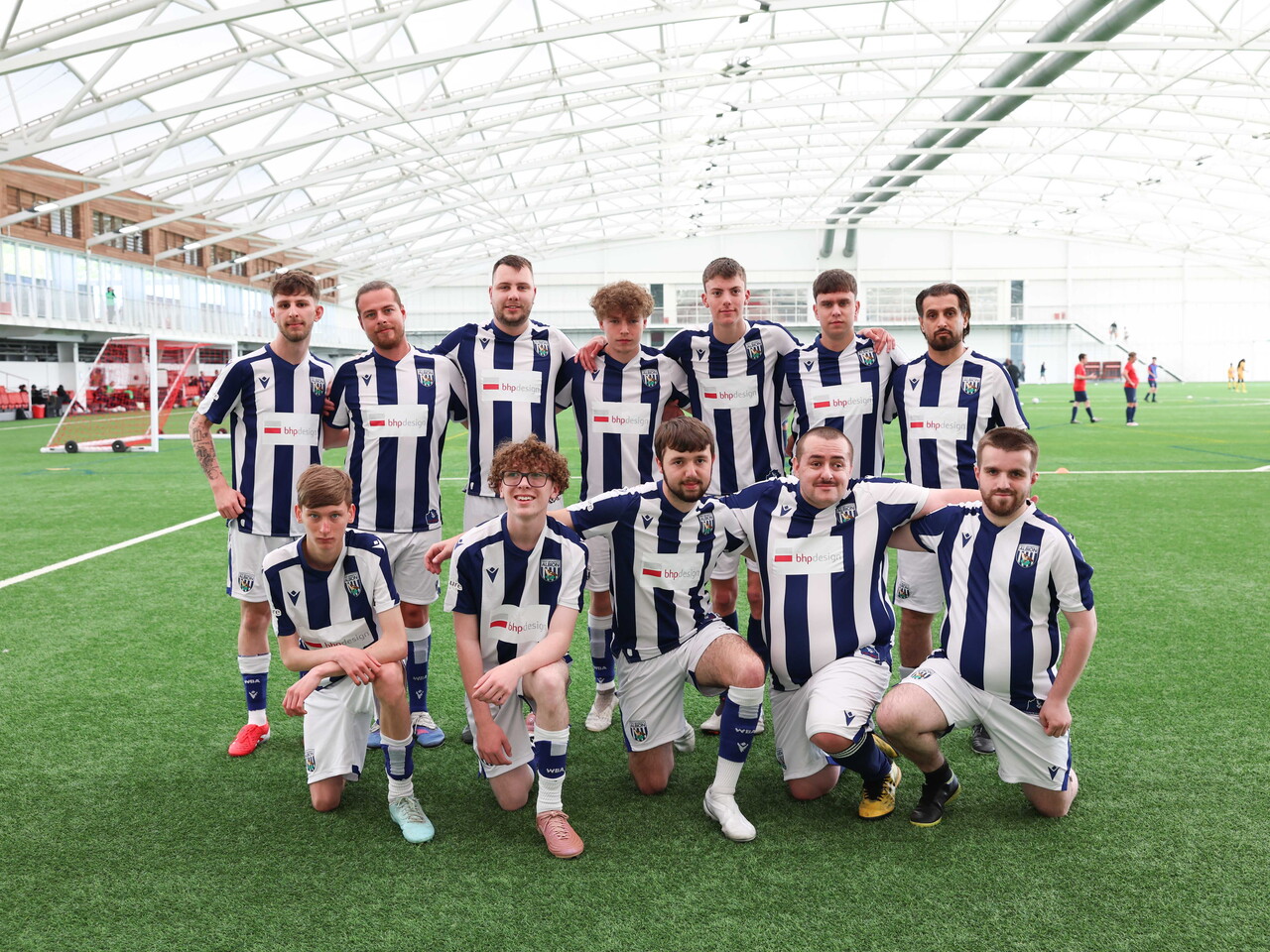 Team photo in St George's Park indoor dome