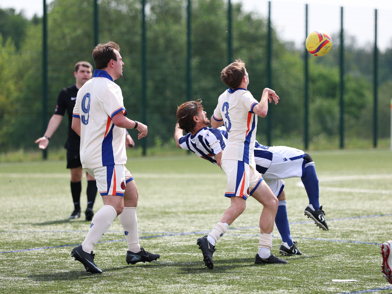 WBA Player in action of a overhead kick.
