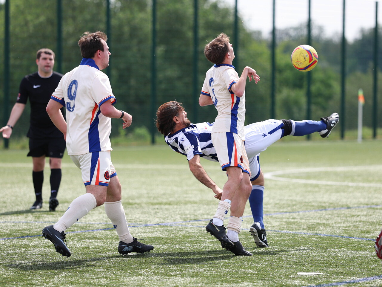 WBA Player in action of a overhead kick.