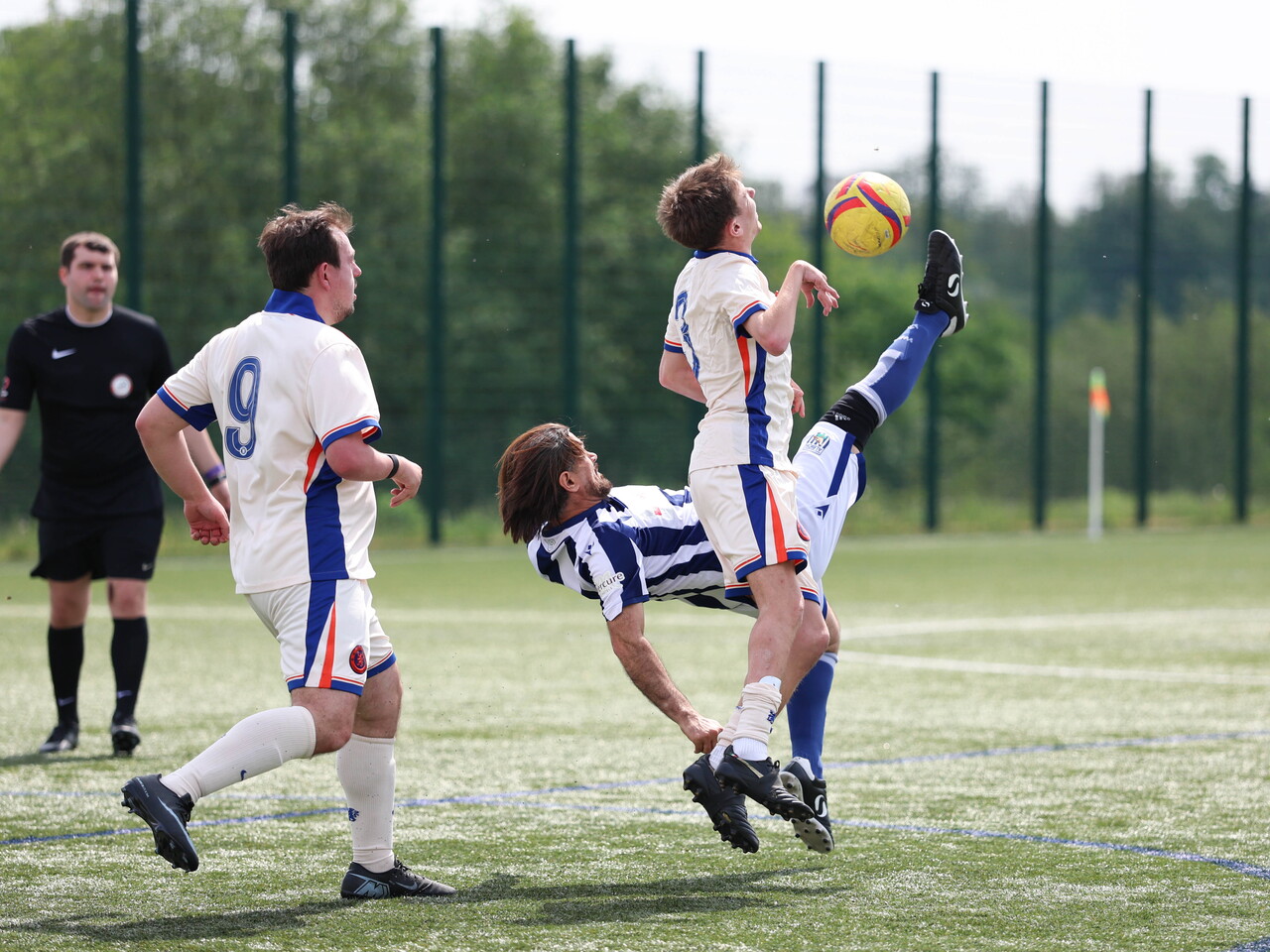 WBA Player in action of a overhead kick.