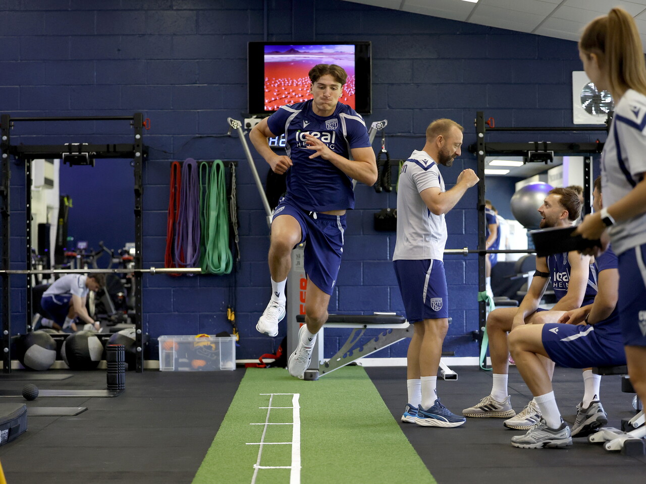 Barney Stewart in the gym.