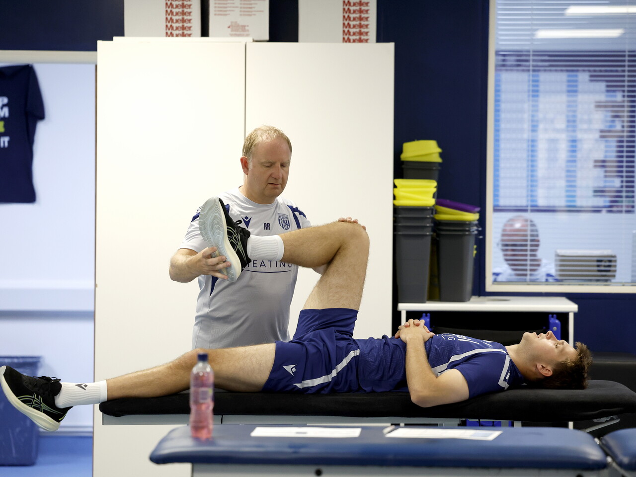Joe Wallis in the medical room.