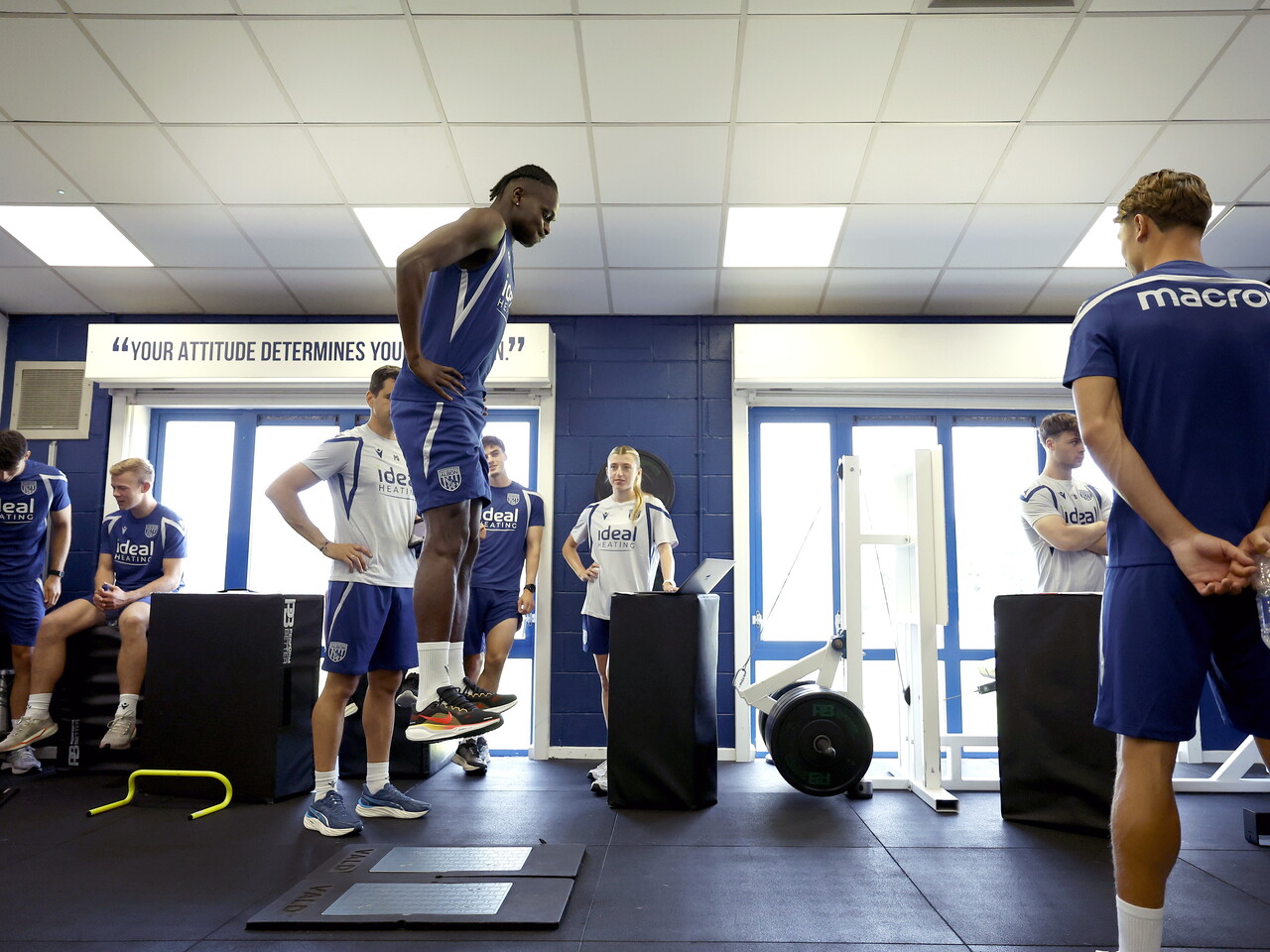 Ousmane Diakite in the gym.