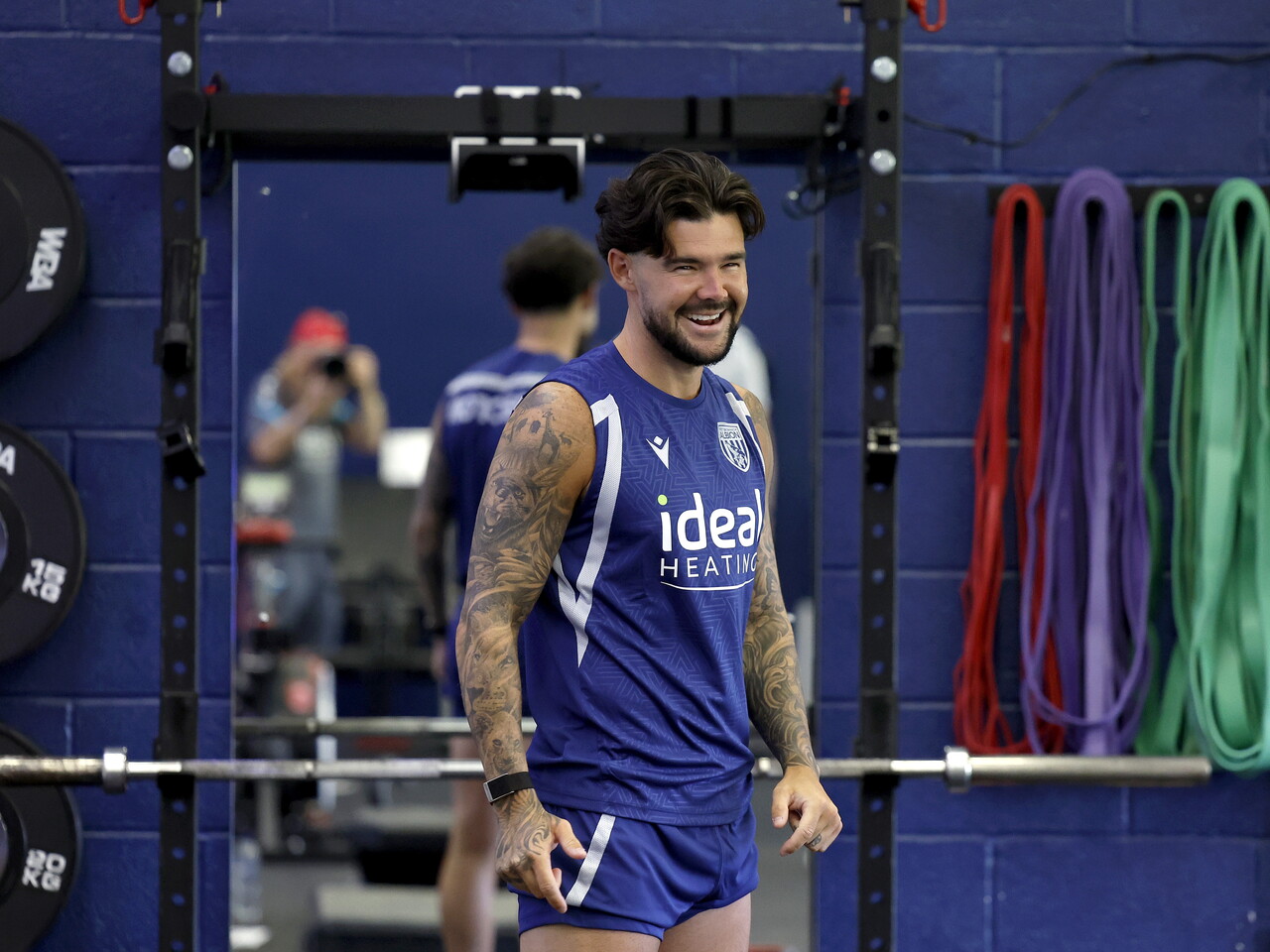 Alex Mowatt in the gym.