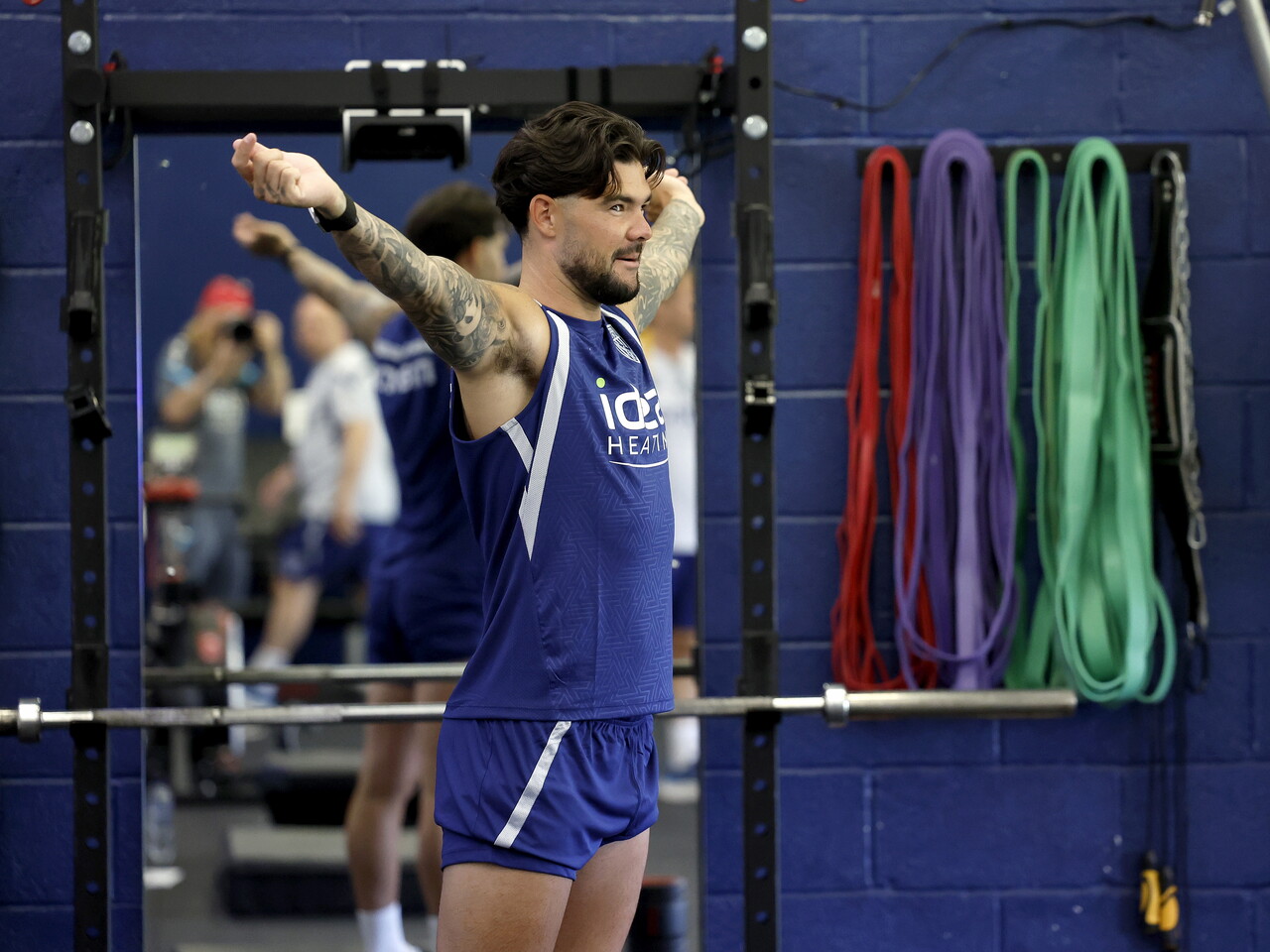 Alex Mowatt in the gym.