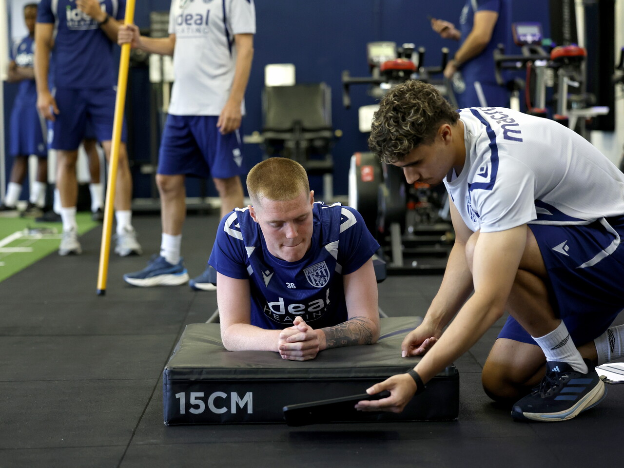 Carter Pinnington in the gym.