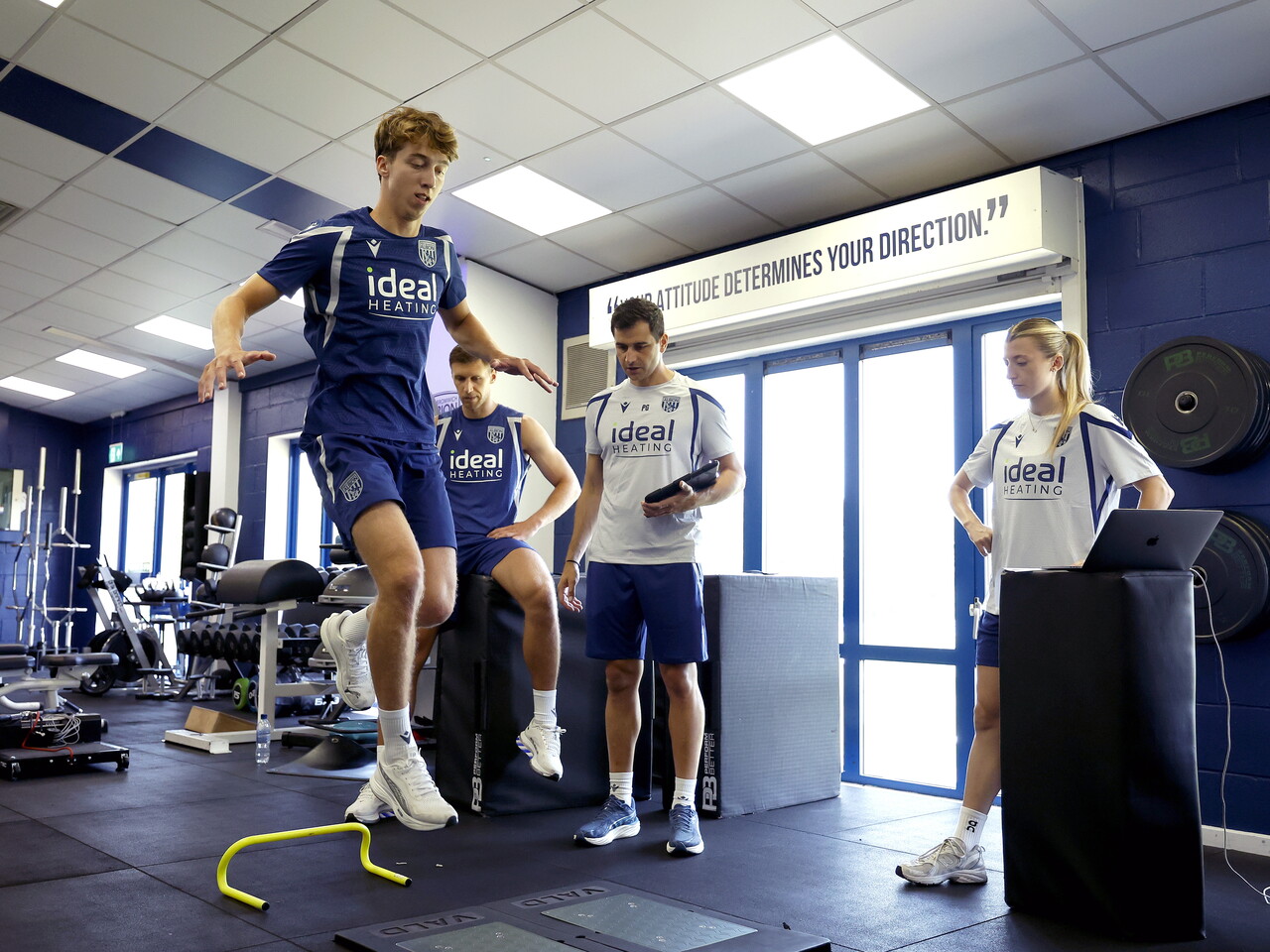 Harry Whitwell in the gym.