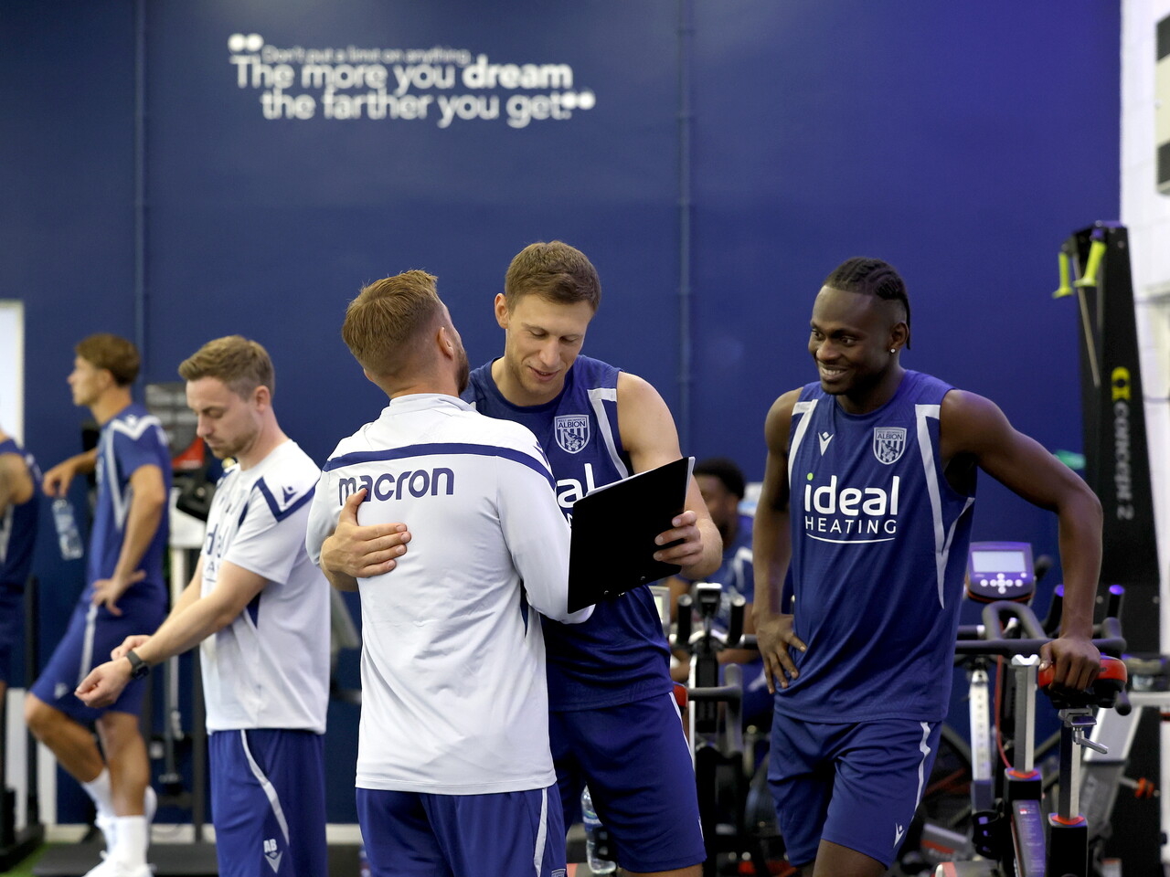 James Morrison Krystian Bielik and in the gym.