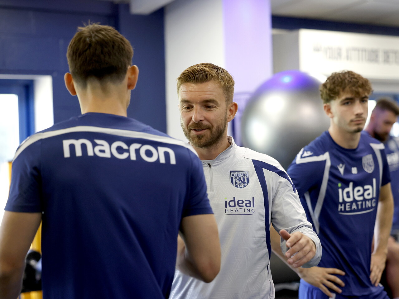 James Morrison and Max O'Leary in the gym.