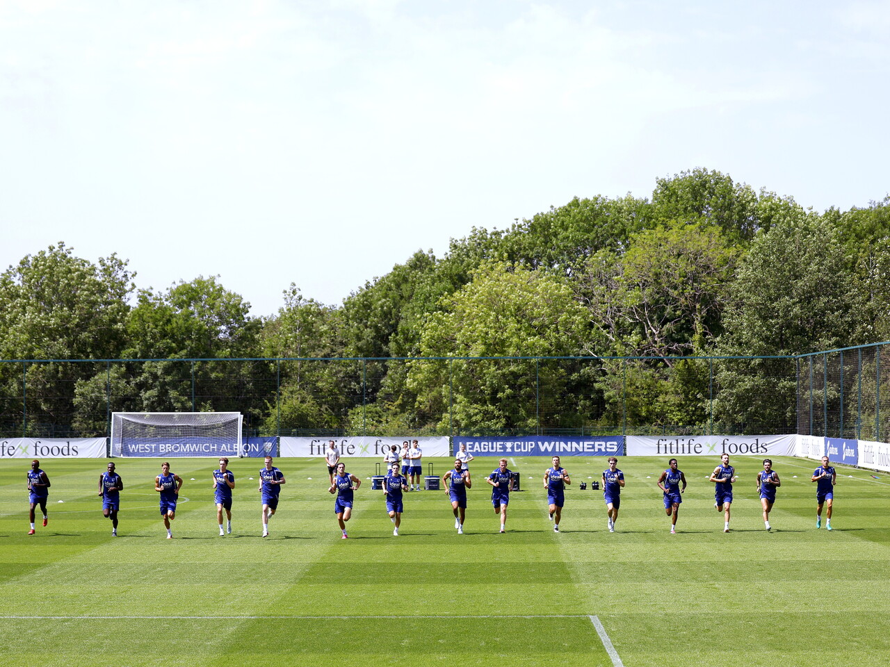 The lads running in pre-season.