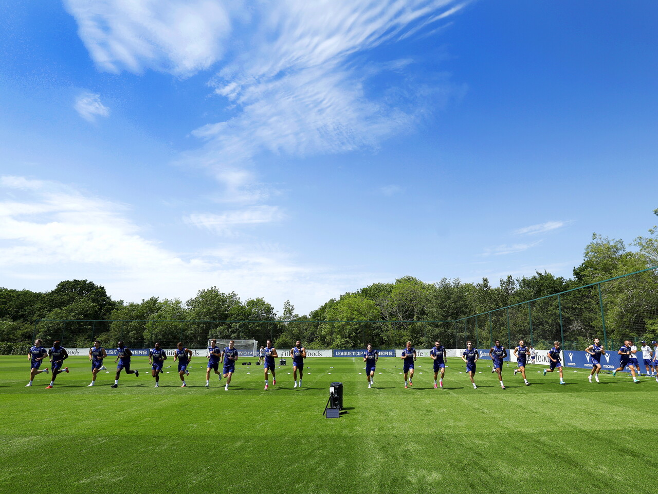 The lads running in pre-season.