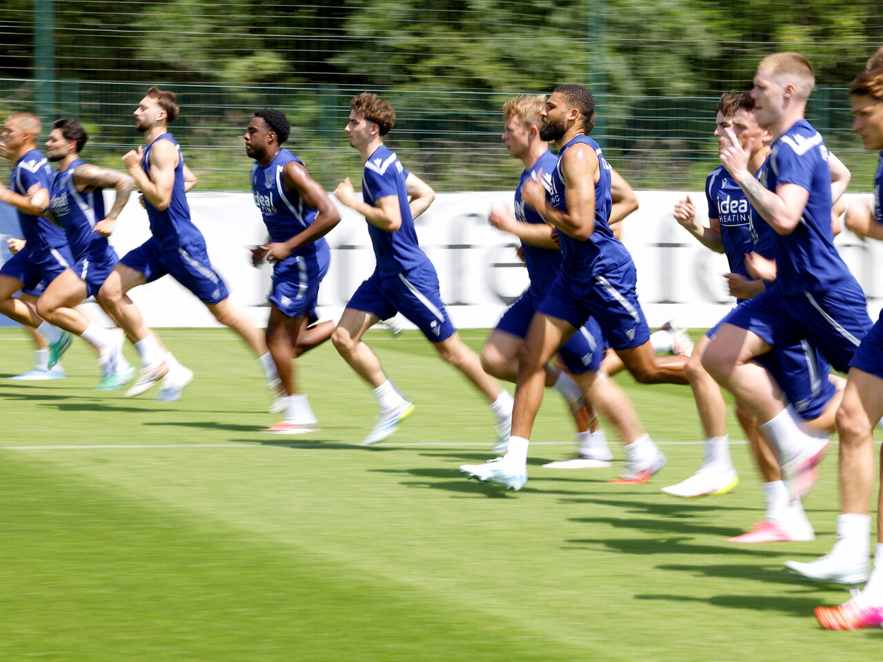 The lads running in pre-season.