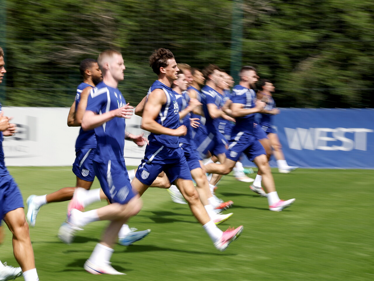 The lads running in pre-season.
