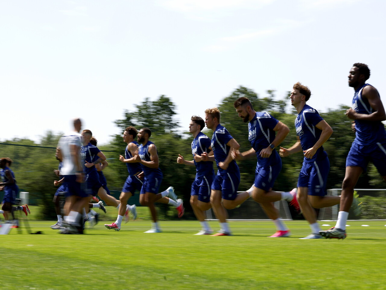 The lads running in pre-season.