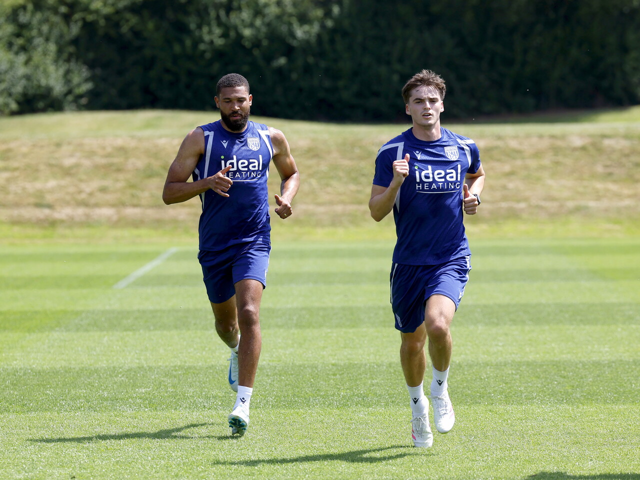 George Campbell and Alex Williams running in pre-season.