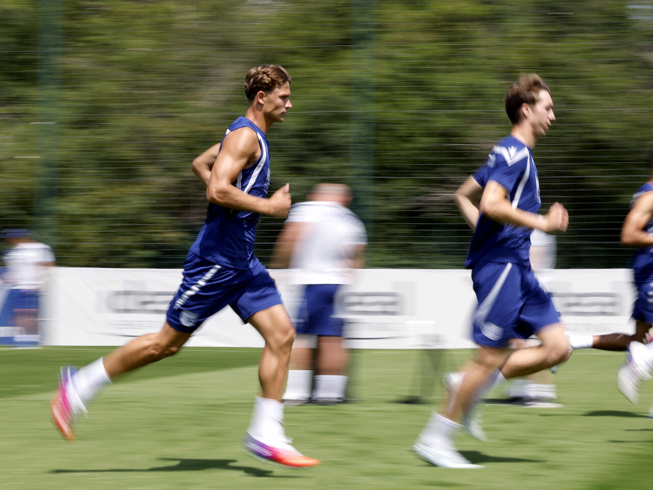 The lads running in pre-season.