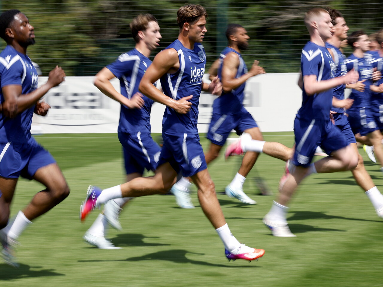 The lads running in pre-season.
