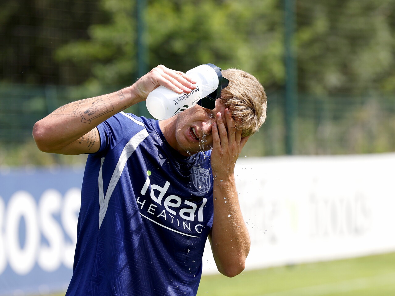 JJ Morgan on the training pitch.