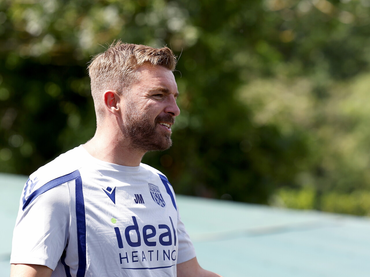 James Morrison on the training pitch.
