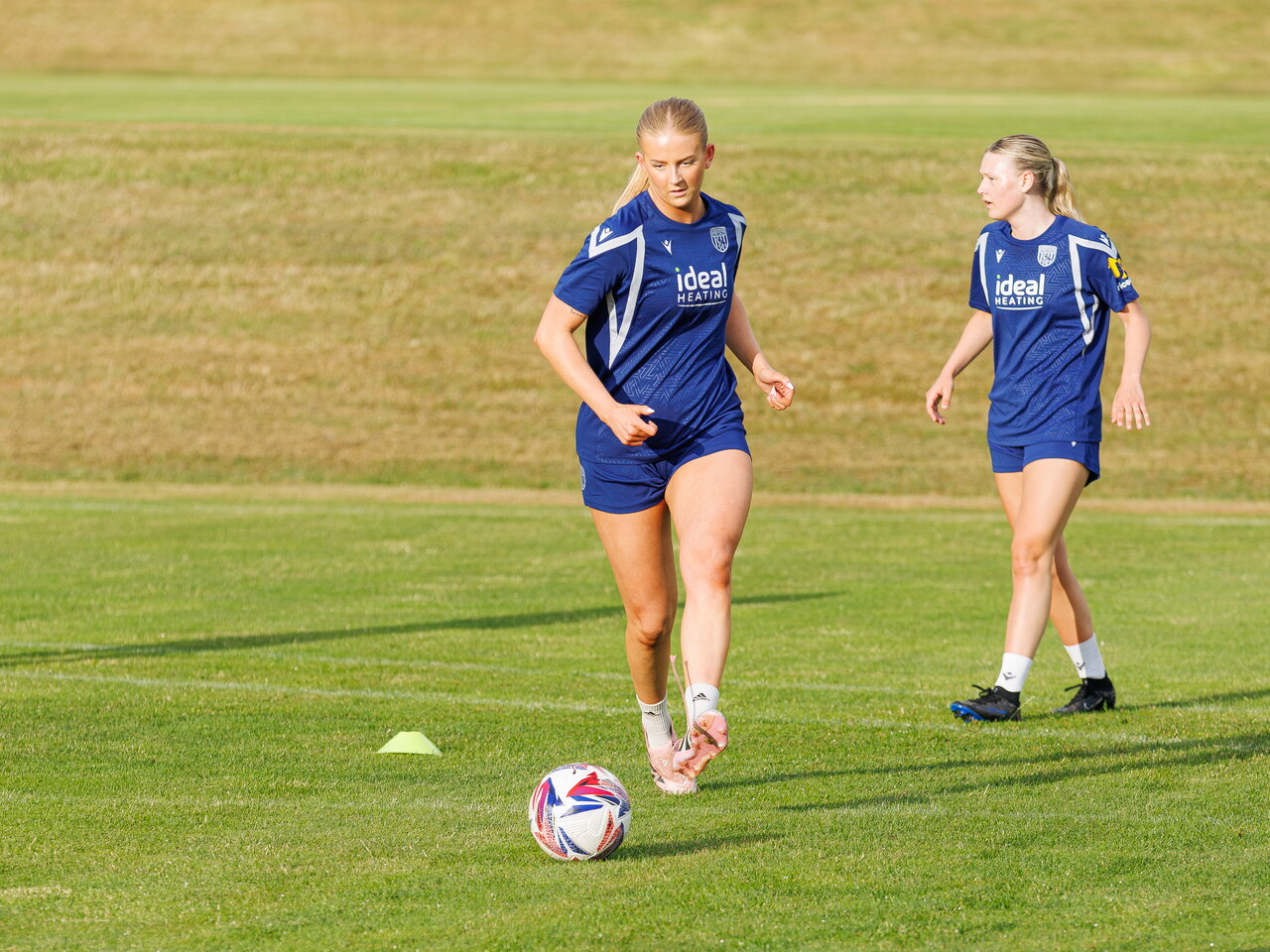 Rhi Oakley on the ball during a training session
