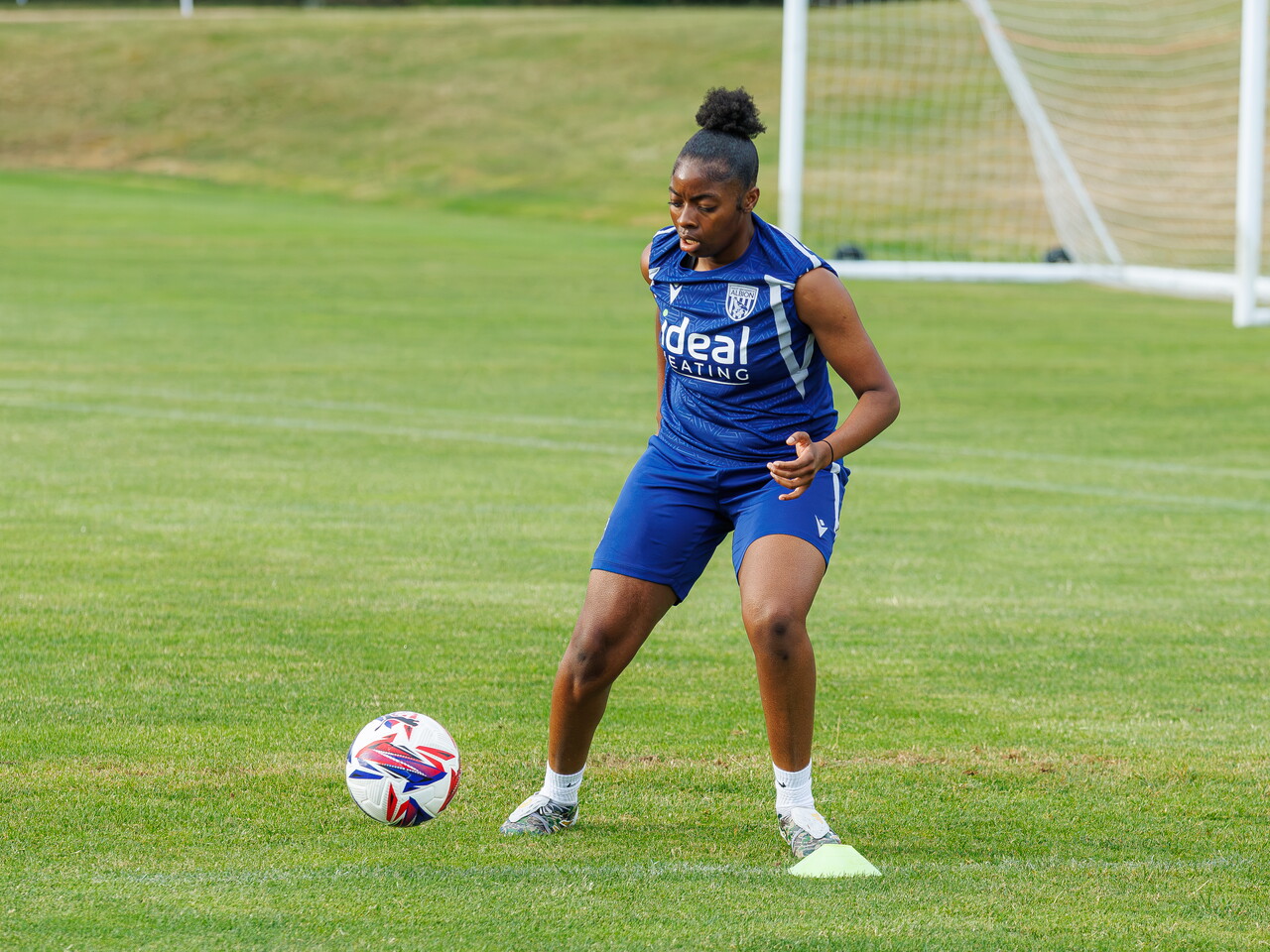 Chi Arinze on the ball during a training session
