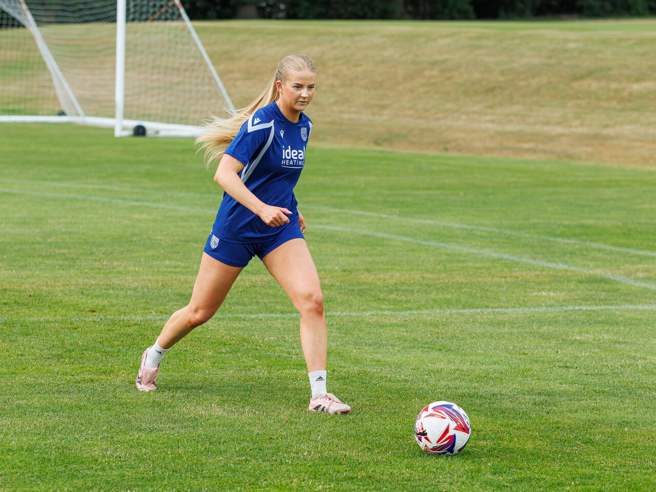 Rhianne Oakley on the ball during a training session