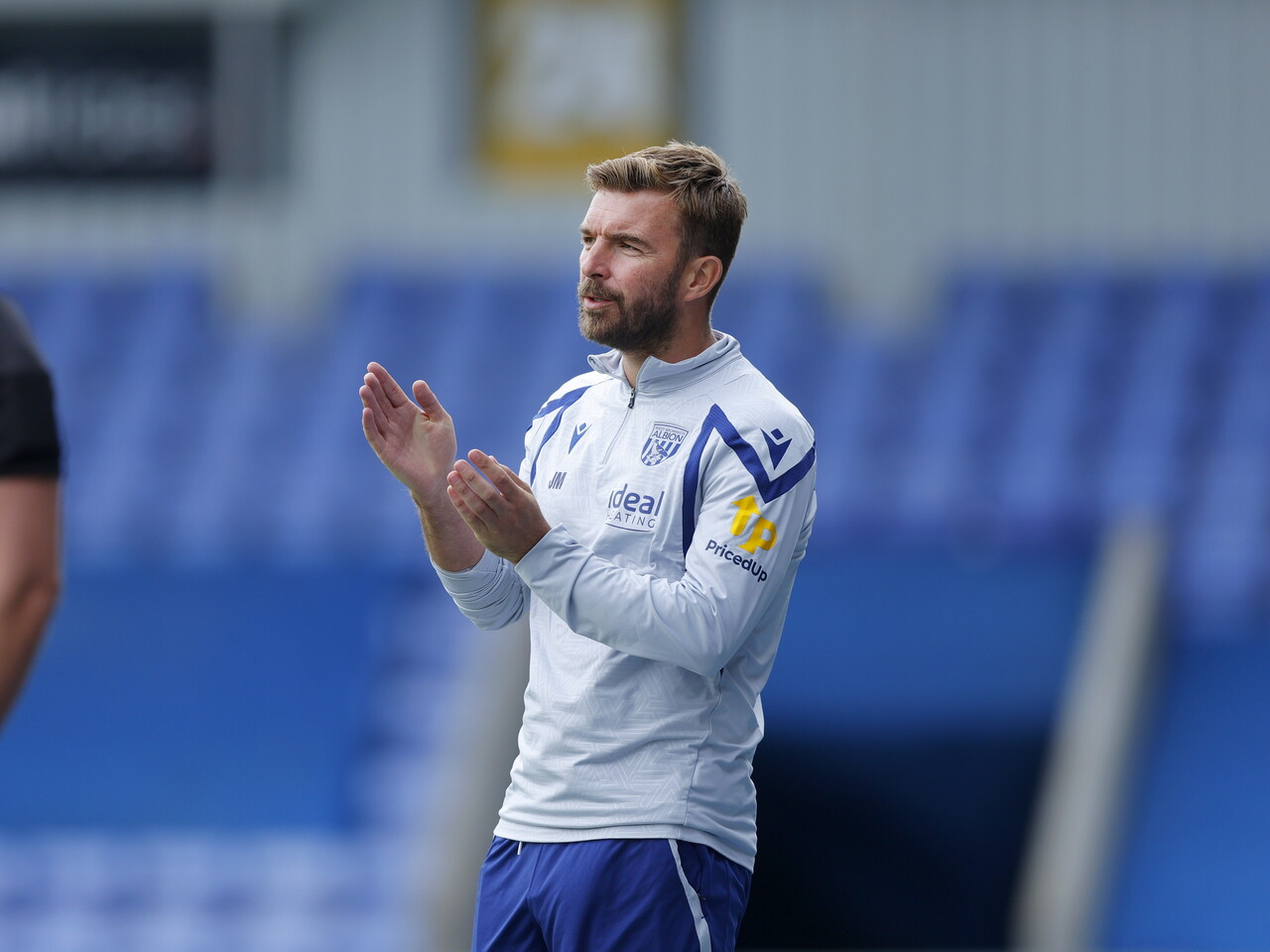 James Morrison applauds Albion's third goal.