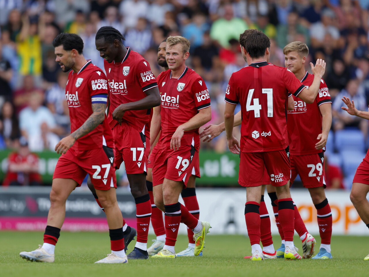 Aune Heggebo celebrates his goal against Shrewsbury