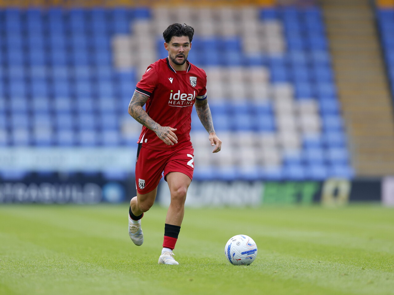 Alex Mowatt plays against Shrewsbury