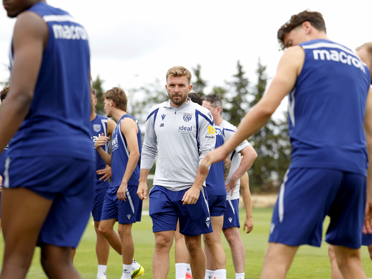 James Morrison on the training pitch in Portugal