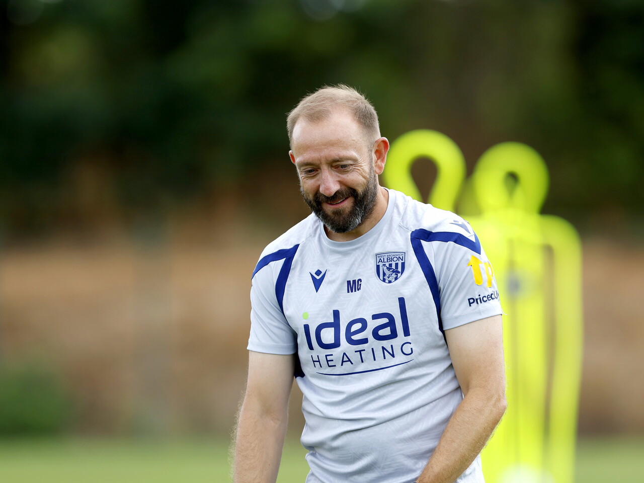 Matt Gill on the training pitch in Portugal