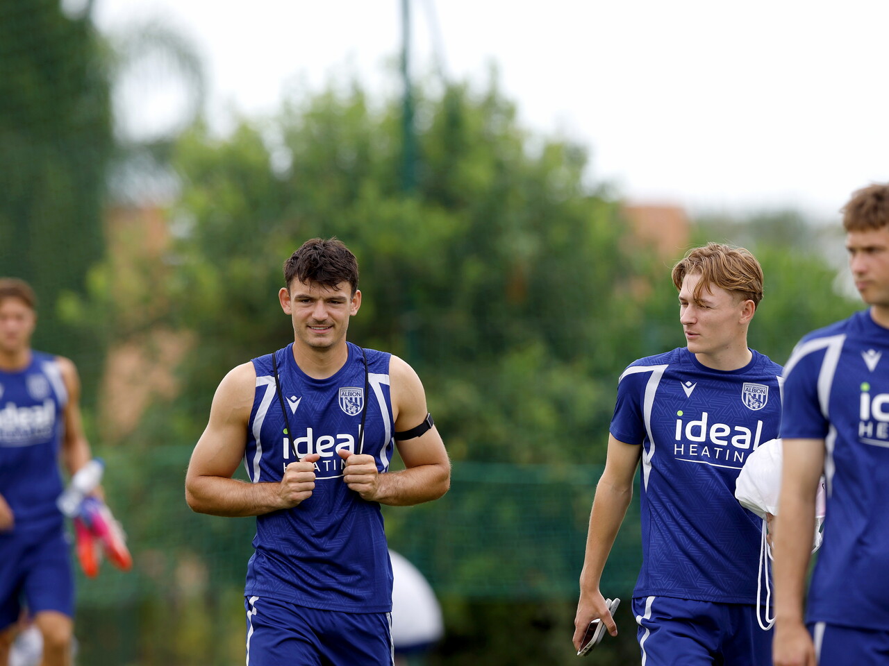 Max O'Leary on the training pitch in Portugal