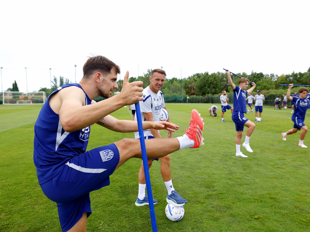 Jayson Molumby on the training pitch in Portugal