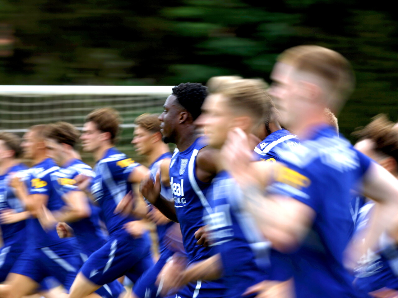 The players running in Portugal