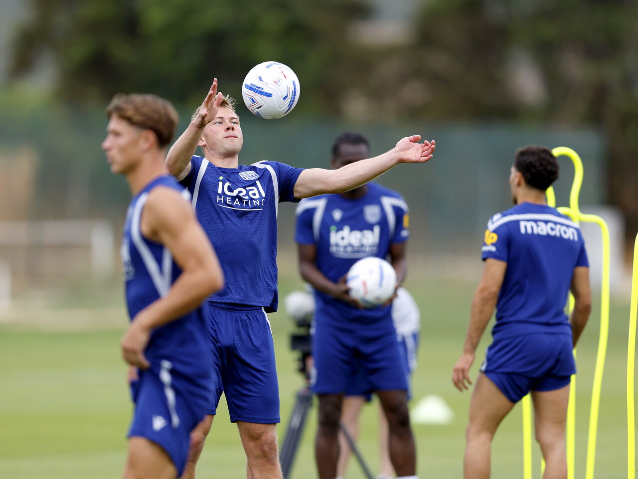 Aune Heggebo on the training pitch in Portugal